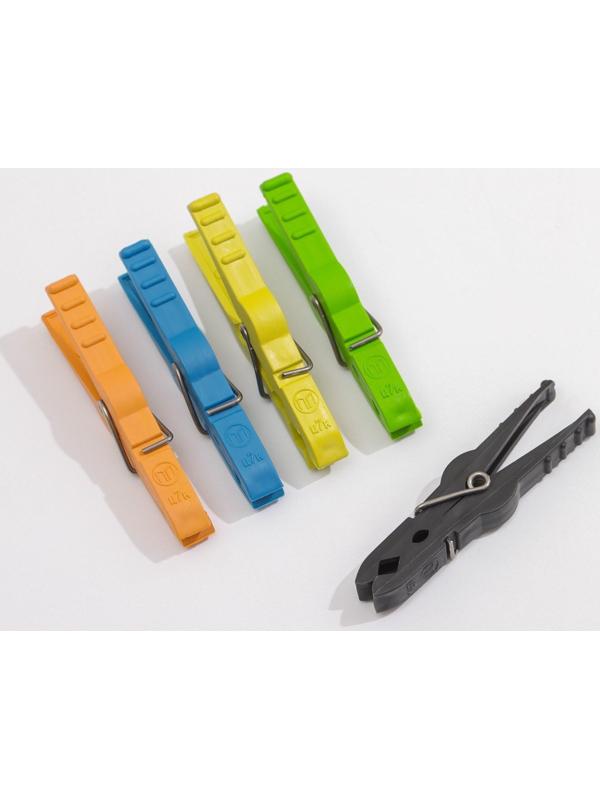 Прищепки бельевые на подвеске «Кубаночка», 8 см, 45 шт, цвет МИКС