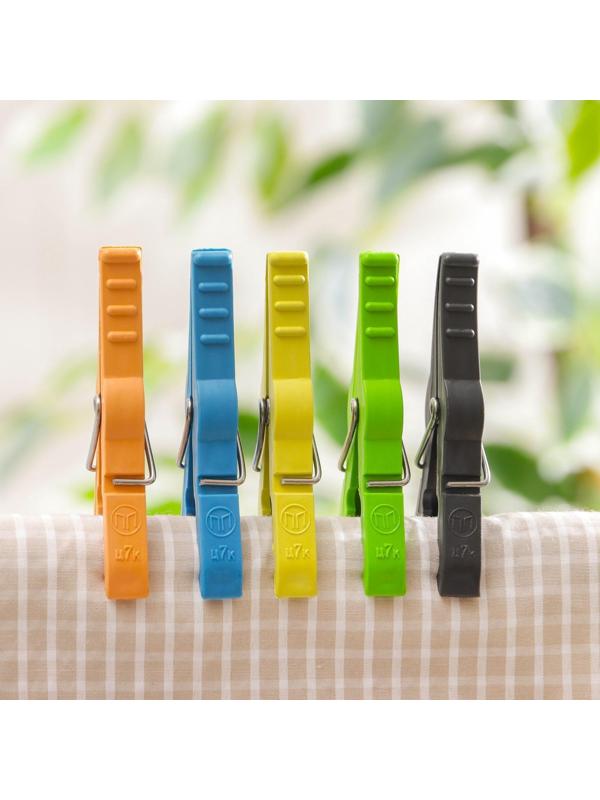 Прищепки бельевые на подвеске «Кубаночка», 8 см, 45 шт, цвет МИКС