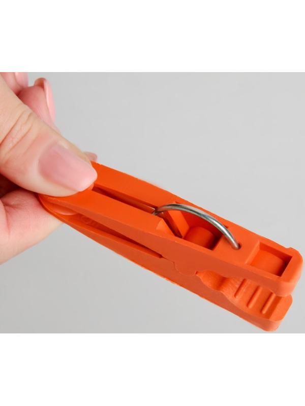 Прищепки бельевые «Лапочка», 8 см, 20 шт, цвет МИКС