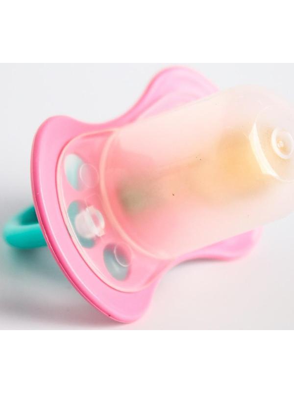 Соска-пустышка латексная анатомическая «Любимая», с колпачком, от 0 мес., цвета МИКС