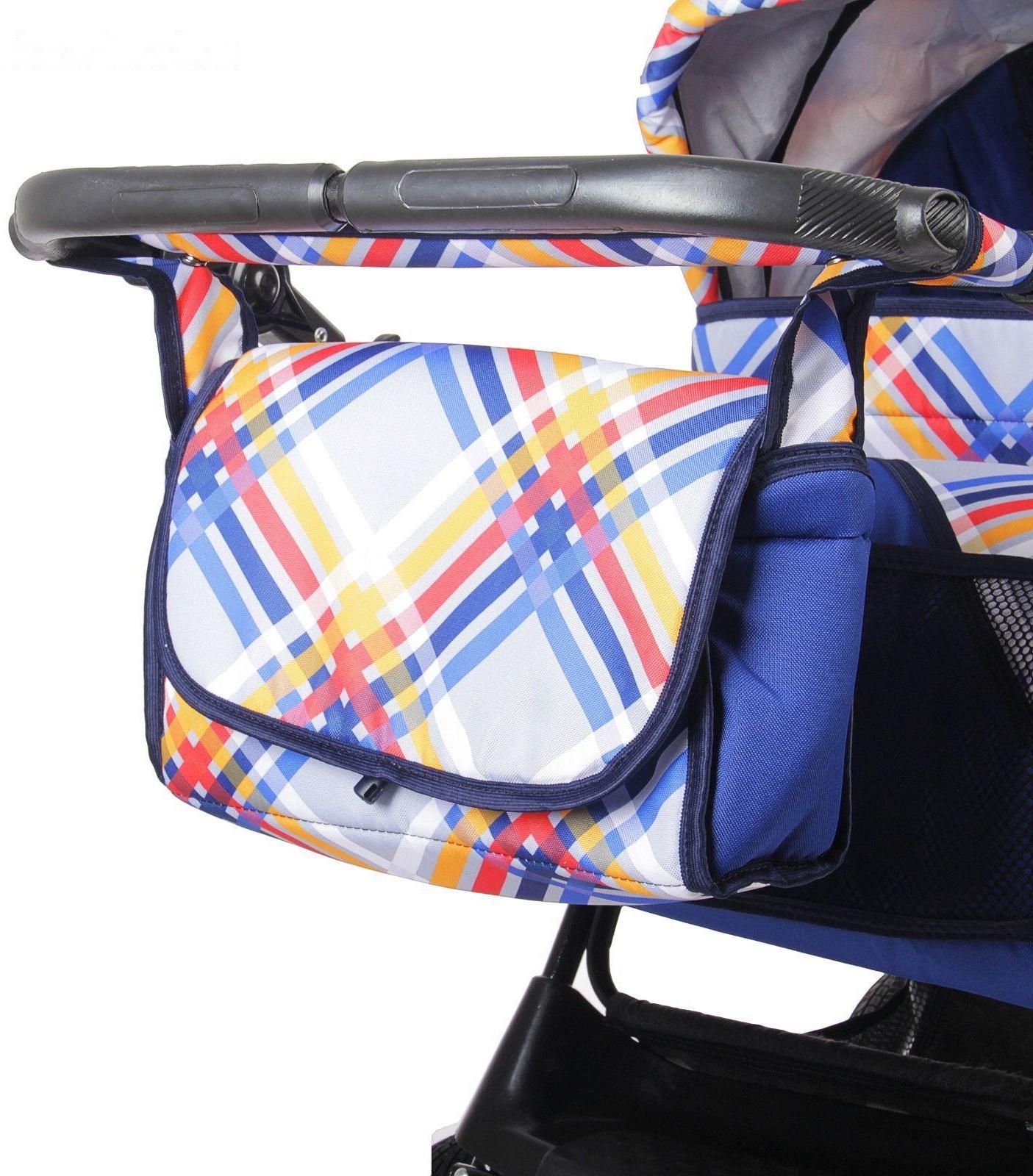 Коляска-трансформер «Гном», надувные колёса, оттенки синего, рисунок МИКС