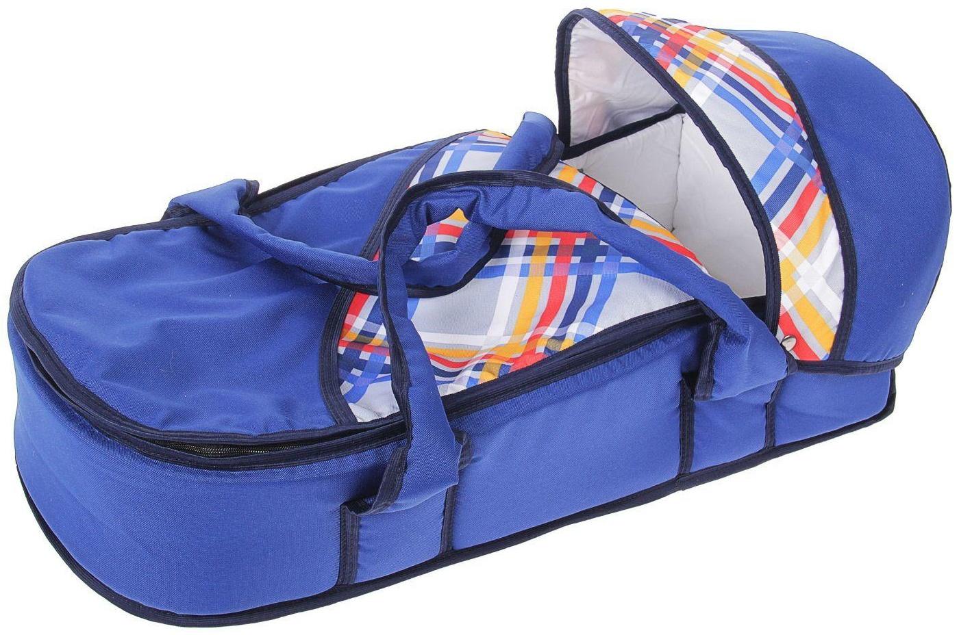 Коляска-трансформер «Гном», надувные колёса, оттенки синего, рисунок МИКС