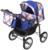 Коляска-трансформер «Гном», надувные колёса, оттенки синего, рисунок МИКС