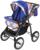 Коляска-трансформер «Гном», надувные колёса, оттенки синего, рисунок МИКС