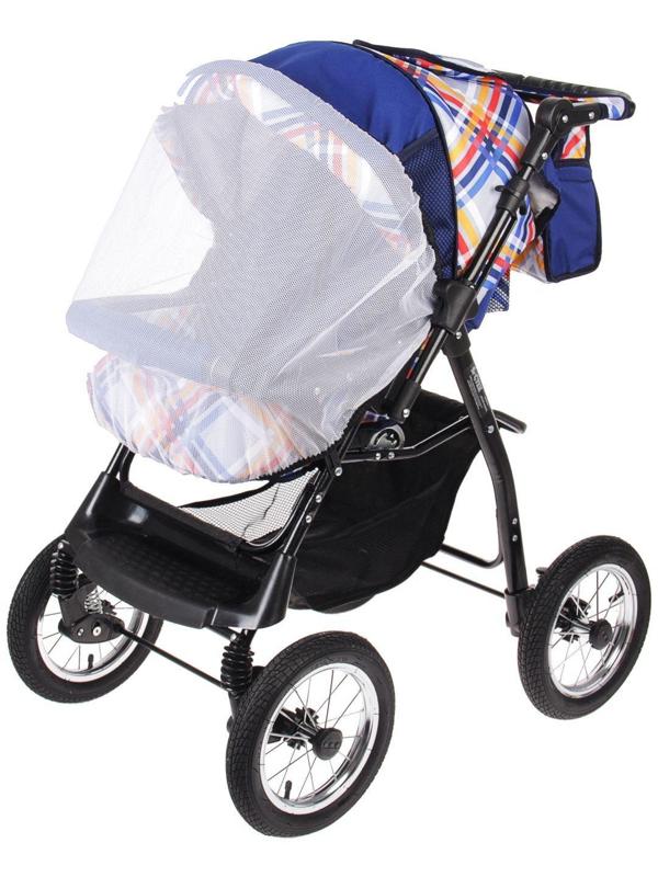 Коляска-трансформер «Гном», надувные колёса, оттенки синего, рисунок МИКС