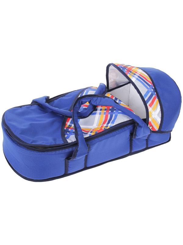 Коляска-трансформер «Гном», надувные колёса, оттенки синего, рисунок МИКС