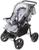Коляска-трансформер «Гном», пластиковые колёса, цвет серый, рисунок МИКС