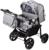 Коляска-трансформер «Гном», пластиковые колёса, цвет серый, рисунок МИКС
