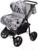 Коляска-трансформер «Гном», пластиковые колёса, цвет серый, рисунок МИКС