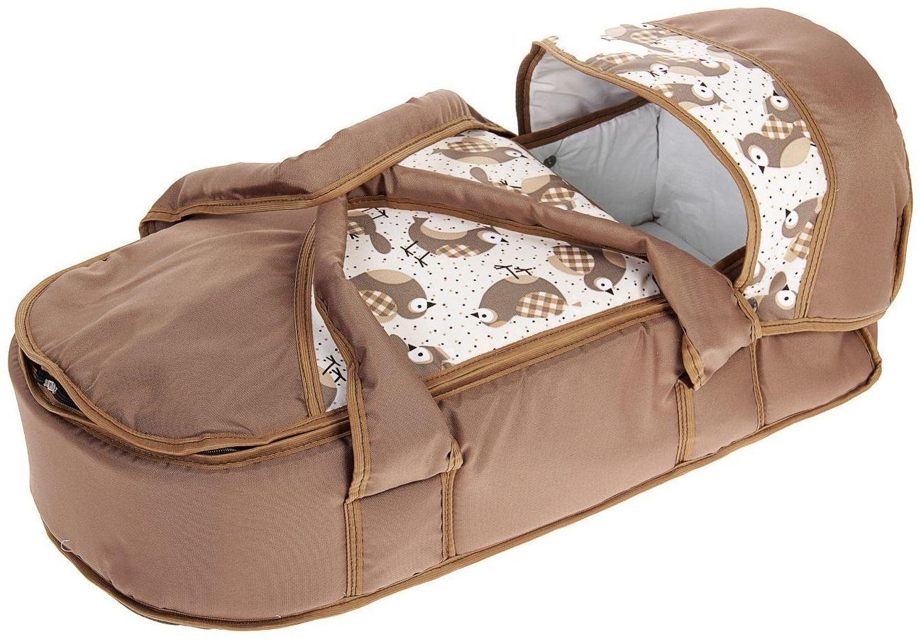 Коляска-трансформер «Гном», надувные колёса, оттенки коричневого, рисунок МИКС