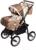 Коляска-трансформер «Гном», надувные колёса, оттенки коричневого, рисунок МИКС