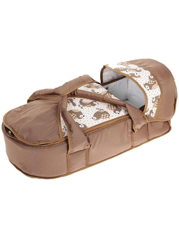 Коляска-трансформер «Гном», надувные колёса, оттенки коричневого, рисунок МИКС