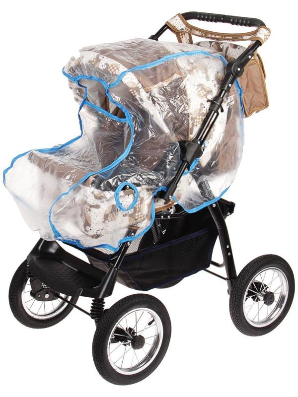 Коляска-трансформер «Гном», надувные колёса, оттенки коричневого, рисунок МИКС