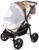 Коляска-трансформер «Гном», пластиковые колёса, оттенки бежевого, рисунок МИКС