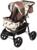 Коляска-трансформер «Гном», пластиковые колёса, оттенки бежевого, рисунок МИКС