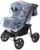 Коляска-трансформер «Гном», пластиковые колёса, оттенки синего, рисунок МИКС