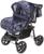 Коляска-трансформер «Гном», пластиковые колёса, оттенки синего, рисунок МИКС