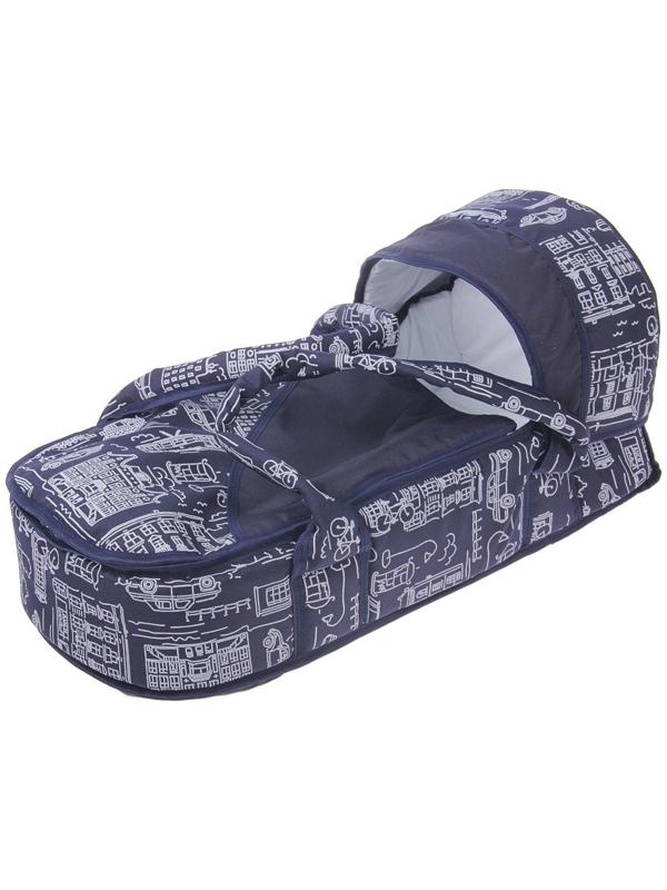 Коляска-трансформер «Гном», пластиковые колёса, оттенки синего, рисунок МИКС