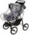 Коляска-трансформер «Пилот», надувные колёса, оттенки серого, рисунок МИКС