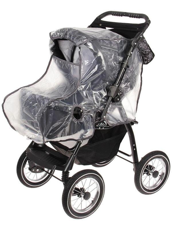 Коляска-трансформер «Пилот», надувные колёса, оттенки серого, рисунок МИКС