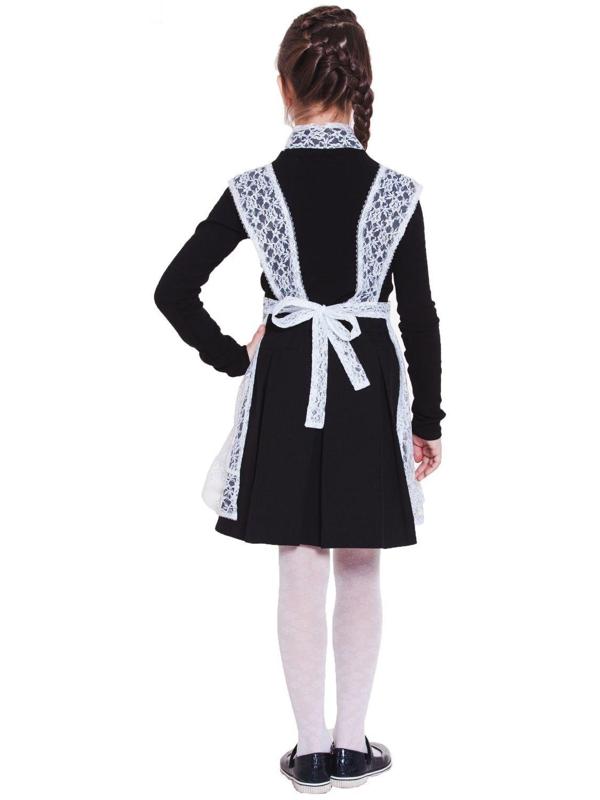 Фартук гипюровый «Выпускница», на широких бретелях, по низу волан, цвет белый, р. 28-34