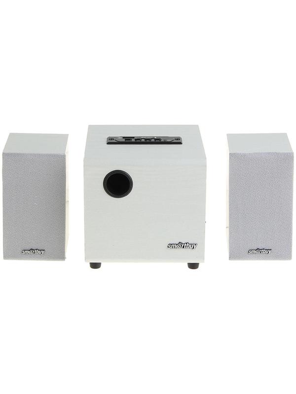 Компьютерные колонки 2.1 SmartBuy SPARTA SBA-210, 2х2 Вт+8 Вт, MP3, FM, 220 В, белые