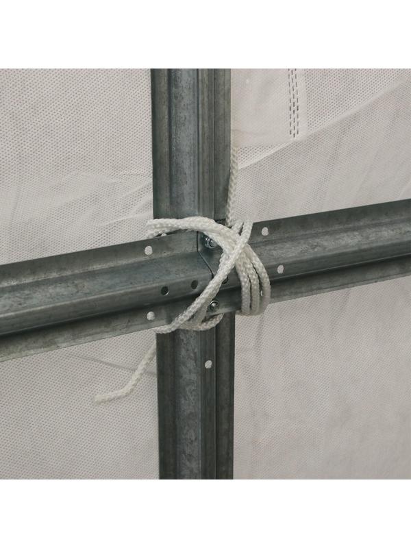 Теплица «Сибирский агроном», 2 × 1,65 × 1,85 м, оцинкованная сталь, профиль 42 × 14 мм, спанбонд 65 г/м²