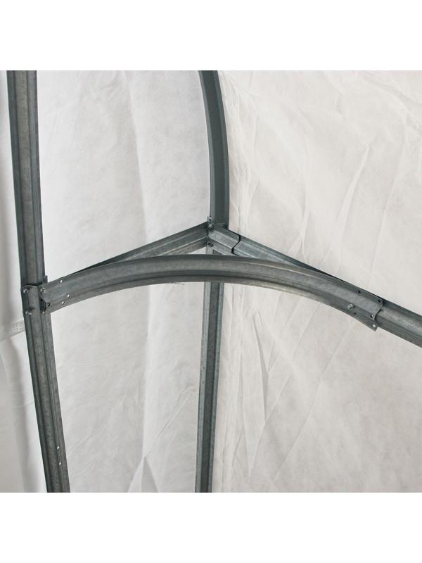 Теплица «Сибирский агроном», 2 × 1,65 × 1,85 м, оцинкованная сталь, профиль 42 × 14 мм, спанбонд 65 г/м²