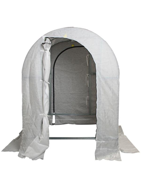 Теплица «Сибирский агроном», 2 × 1,65 × 1,85 м, оцинкованная сталь, профиль 42 × 14 мм, спанбонд 65 г/м²