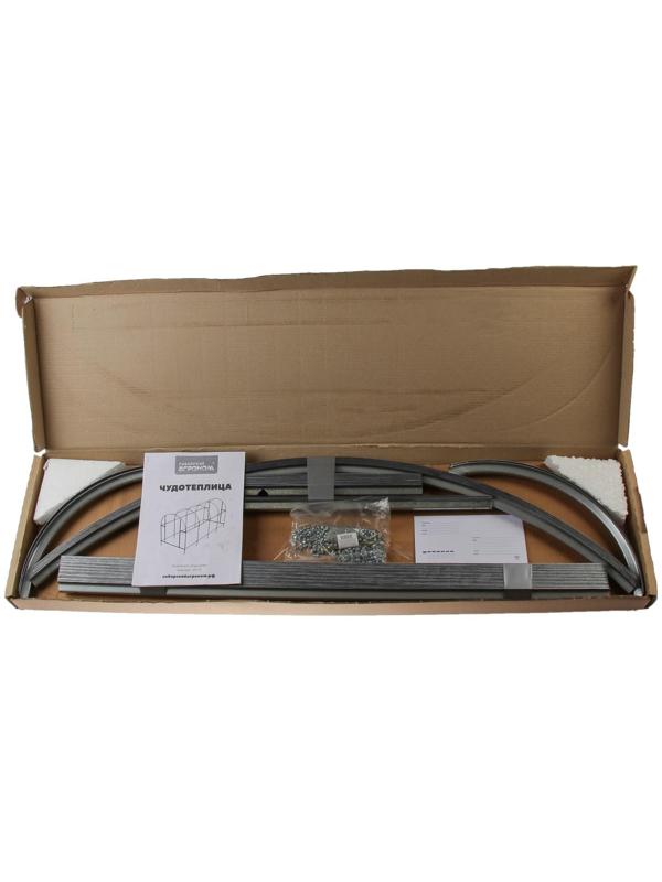 Теплица «Сибирский агроном», 2 × 1,65 × 1,85 м, оцинкованная сталь, профиль 42 × 14 мм, спанбонд 65 г/м²