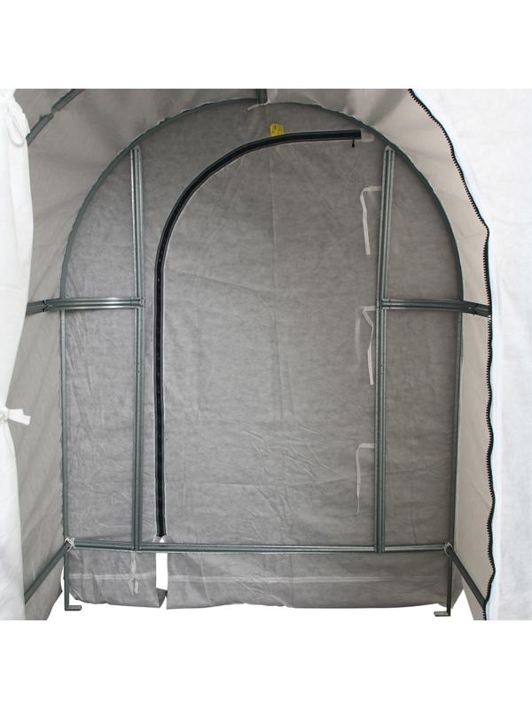 Теплица «Сибирский агроном», 2 × 1,65 × 1,85 м, оцинкованная сталь, профиль 42 × 14 мм, спанбонд 65 г/м²