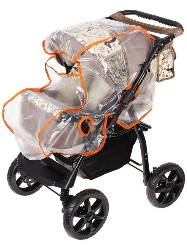 Коляска-трансформер «Гном», пластиковые колёса, оттенки коричневого, рисунок МИКС