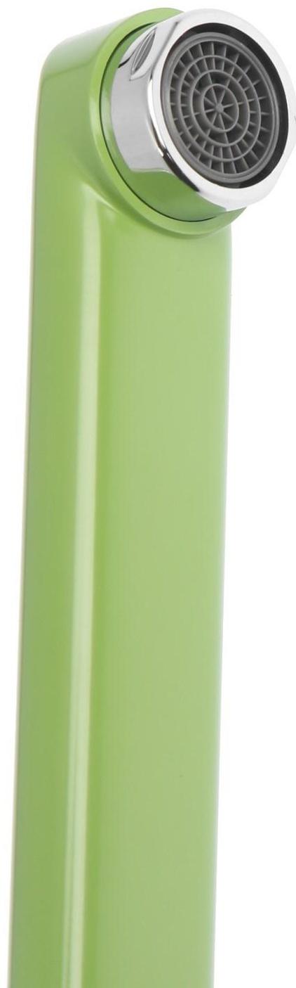 Смеситель для ванны Accoona A7166K, однорычажный, дивертор в корпусе, 35 см, зеленый