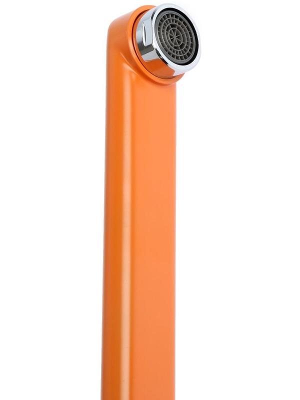 Смеситель для ванны Accoona A7166P, однорычажный, дивертор в корпусе, 30 см, оранжевый