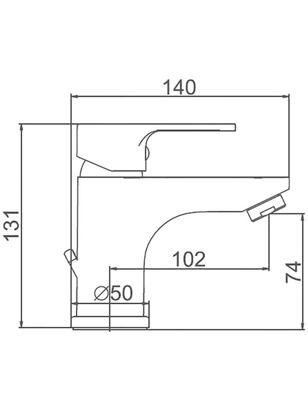 Смеситель для раковины Accoona A9067S, однорычажный, фиолетовый