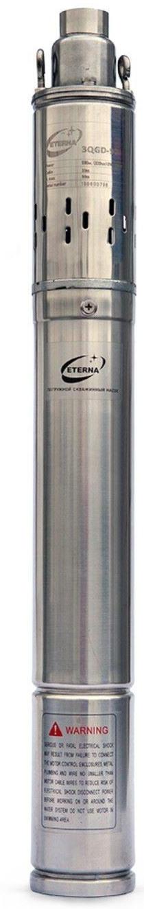 Насос скважинный ETERNA 3QGD-90, винтовой, 550 Вт, напор 90 м, 30 л/мин, кабель 20 м