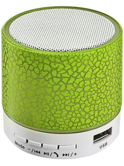 Портативная колонка LuazON LAB-04, с подсветкой, Bluetooth, USB, microSD, microUSB, МИКС