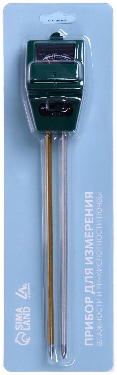 Прибор для измерения Luazon, влажность/pH/кислотность почвы, зеленый
