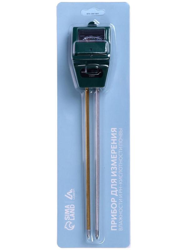 Прибор для измерения Luazon, влажность/pH/кислотность почвы, зеленый