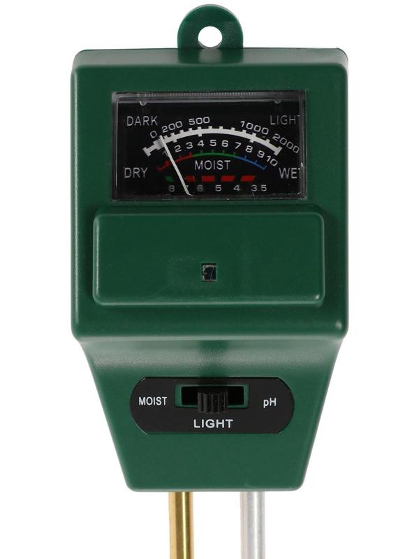 Прибор для измерения Luazon, влажность/pH/кислотность почвы, зеленый