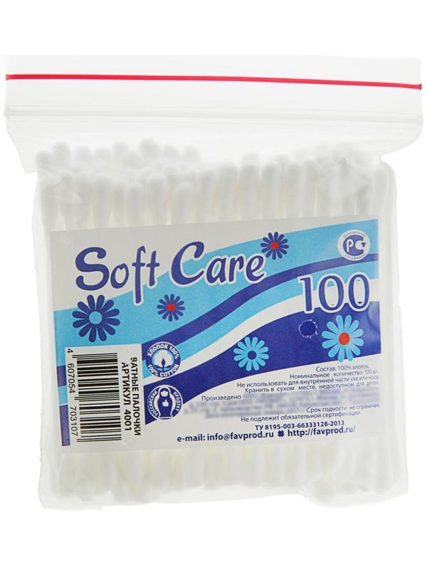 Ватные палочки Soft Care, 100 шт.