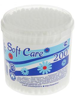 Ватные палочки Soft Care, 200 шт. в стакане