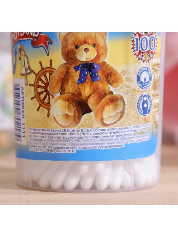 Ватные палочки Teddyland, 100 шт. в стакане