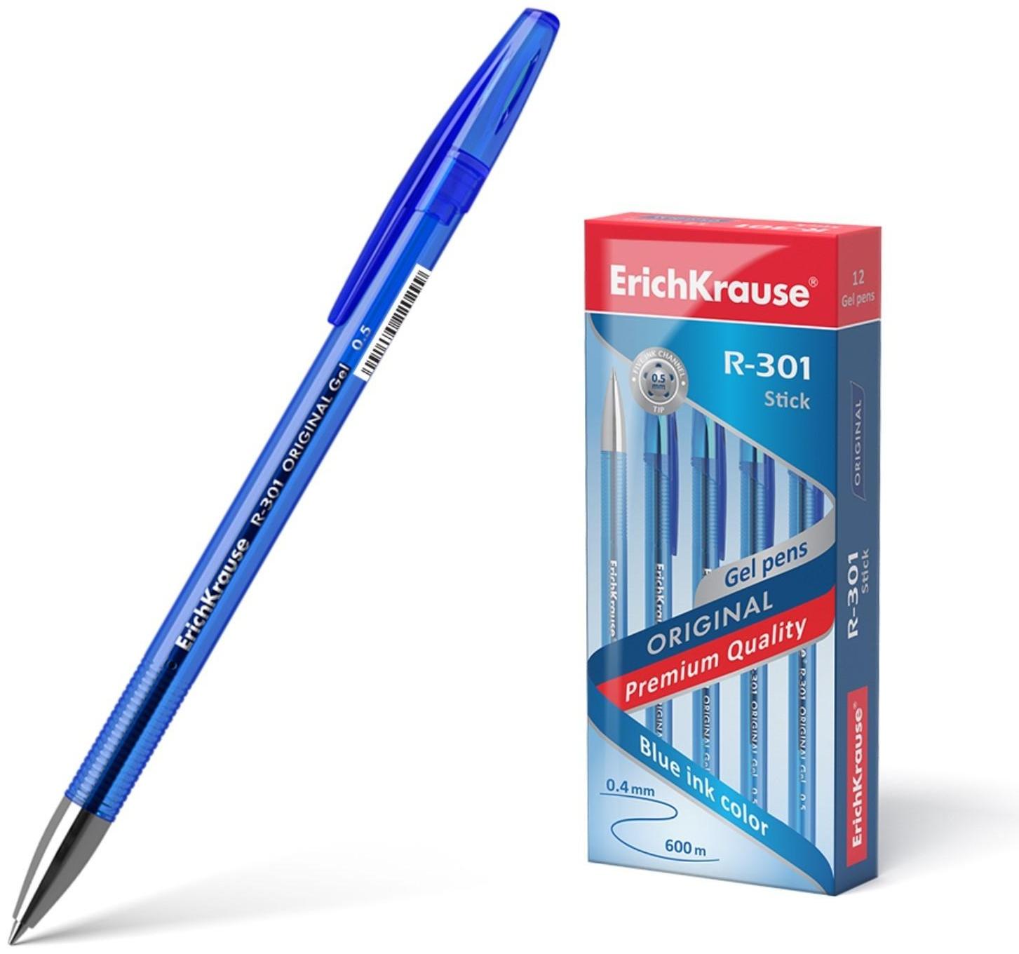 Ручка гелевая R-301 Original Gel, узел 0.5 мм, чернила синие, длина линии письма 600 метров