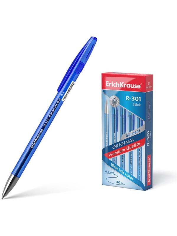 Ручка гелевая R-301 Original Gel, узел 0.5 мм, чернила синие, длина линии письма 600 метров