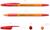 Ручка шариковая Erich Krause R-301 Orange Stick & Grip, узел 0.7 мм, чернила красные, резиновый упор, длина линии письма 1000 метров