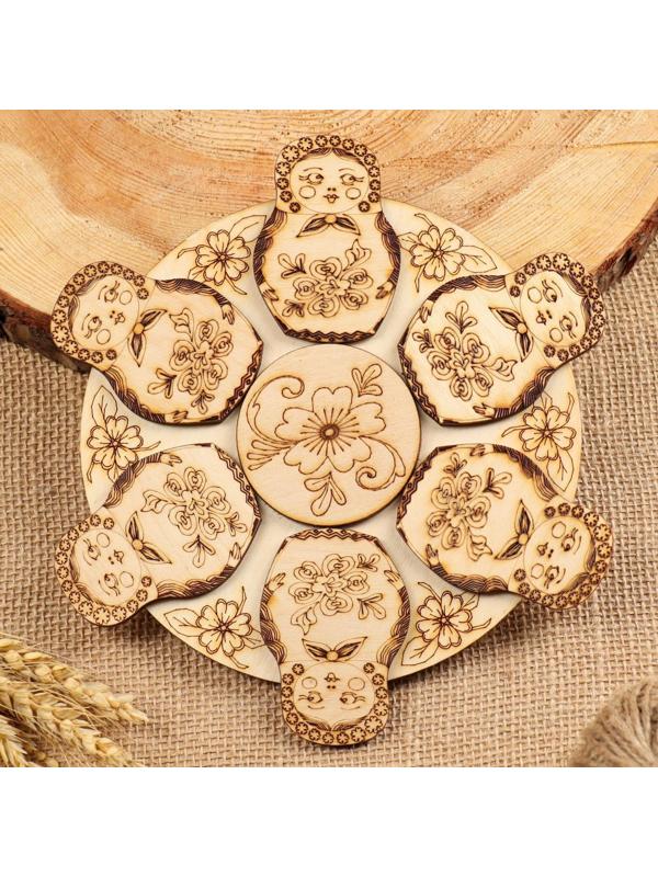 Подставка под горячее «Матрешка», D=20 см, можжевельник