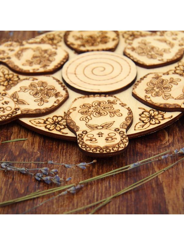 Подставка под горячее «Матрешка», D=20 см, можжевельник