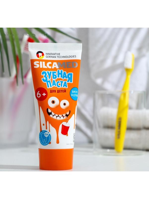 Зубная паста Silcamed со вкусом Колы, 65 г + зубная щетка 1 шт., набор