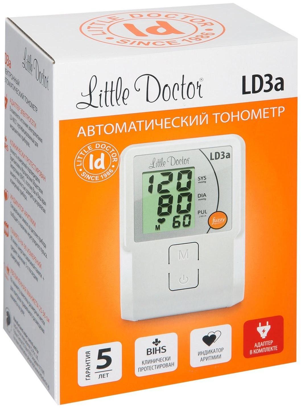 Тонометр Little Doctor LD-3а, автоматический, манжета 25-36 см, 4хАА, с адаптером